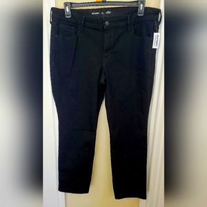 NWT Old Navy Power Slim Midrise Jeans size 16 short Straight Leg Plus Si…
